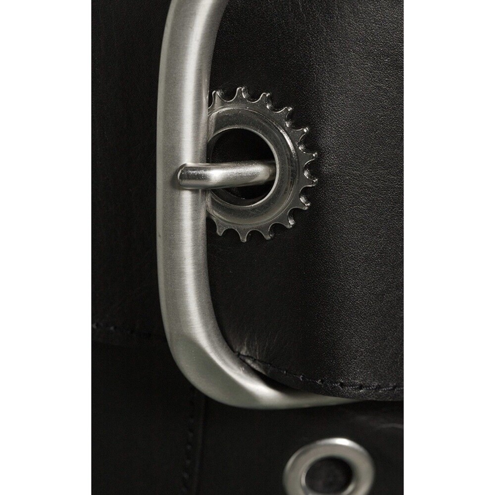 Off-White Leather Eyelet Mini Skirt Black IT Size 40 Retail: $3400 New - Picture 6 of 8